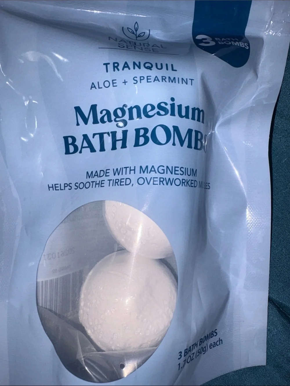 Magnesium Bath Bombs - Calm, Tranquil (aloe & Spe& Revive (Menthol & Eucalyptus)
